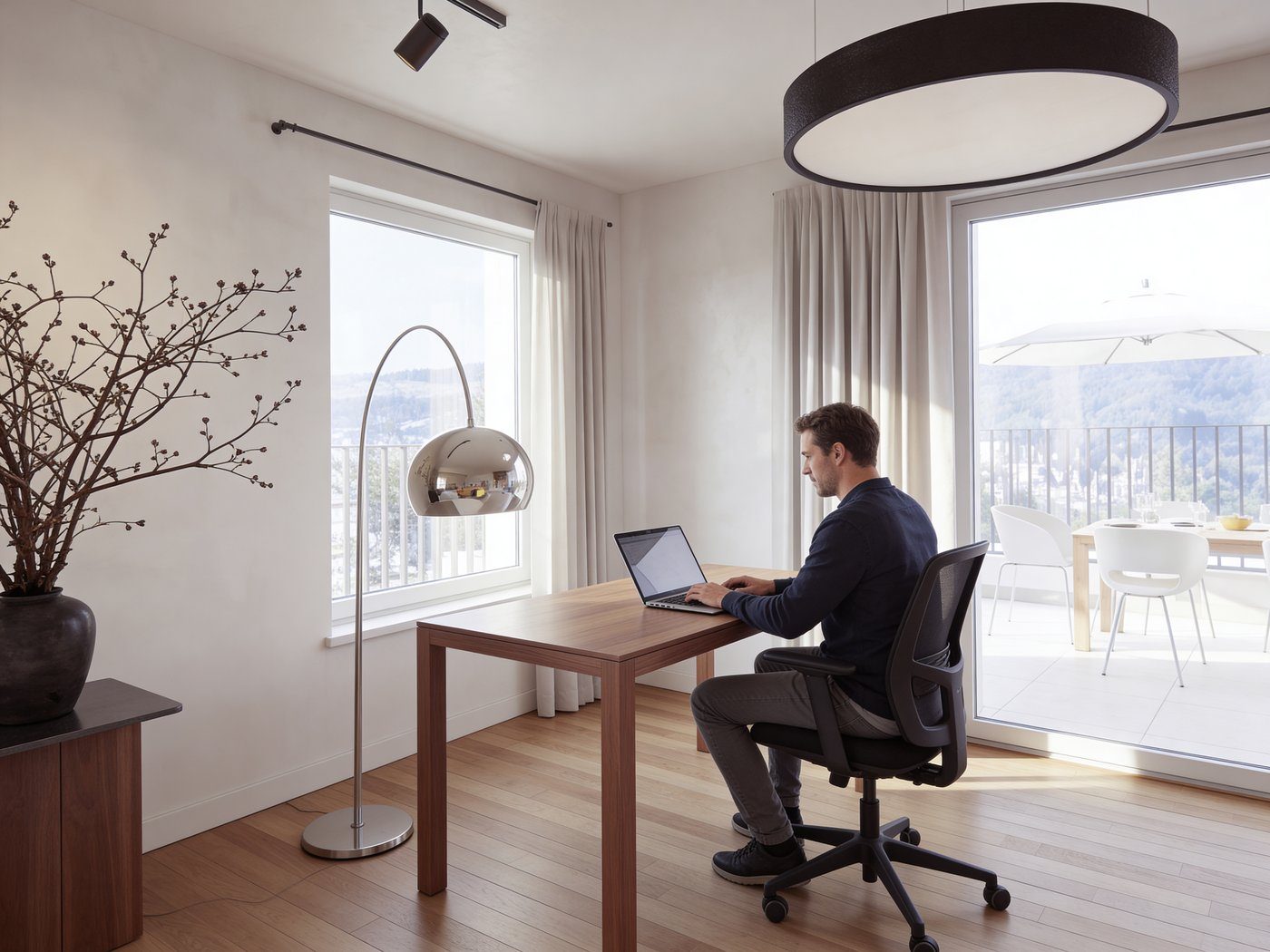 3-Zimmer-Wohnung mit eigenem Arbeitszimmer und Aussicht